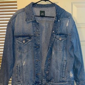 Wild Fable Distressed Oversized Denim Jacket – Size Small